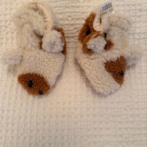 Baby Mori - Cozy White and Brown Baby Booties Shoes
